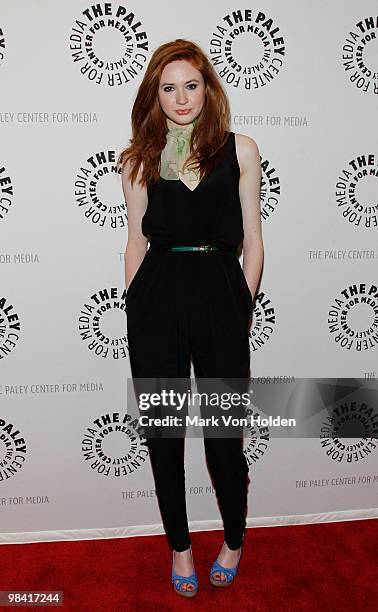 Actress Karen Gillan attend the "Who's Next? The New Era of Doctor Who" screening at the Paley Center For Media on April 12, 2010 in New York City.
