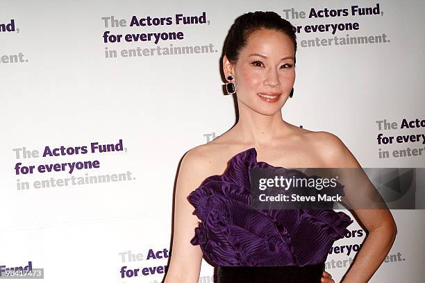 Lucy Liu attends the Actors Fund annual gala at The New York Marriott Marquis on April 12, 2010 in New York City.