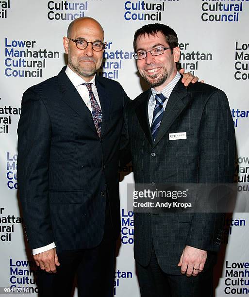 Stanley Tucci and Diego Segalini attend the Lower Manhattan Cultural Council's 6th Annual Downtown Dinner Gala at Pier Sixty at Chelsea Piers on...