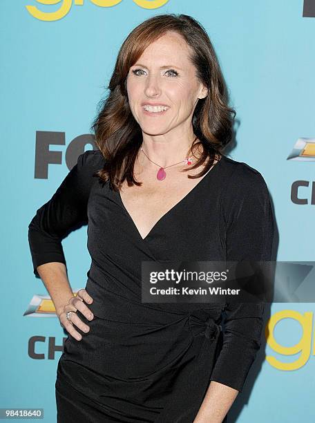 Actress Molly Shannon arrives at Fox's "Glee" spring premiere soiree held at Bar Marmont on April 12, 2010 in Los Angeles, California.