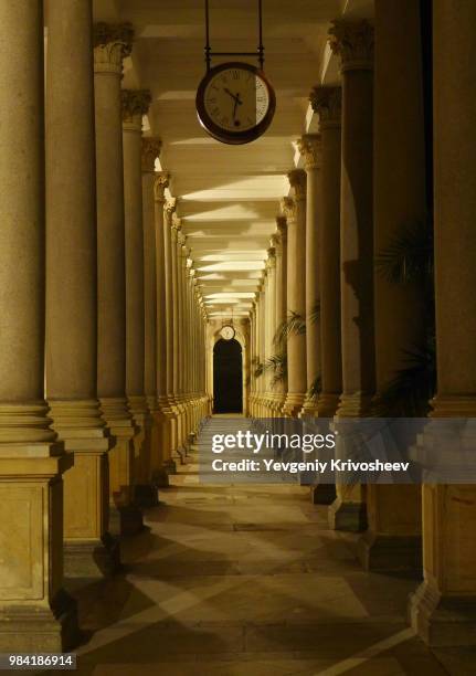 time passage - colonnade stock pictures, royalty-free photos & images