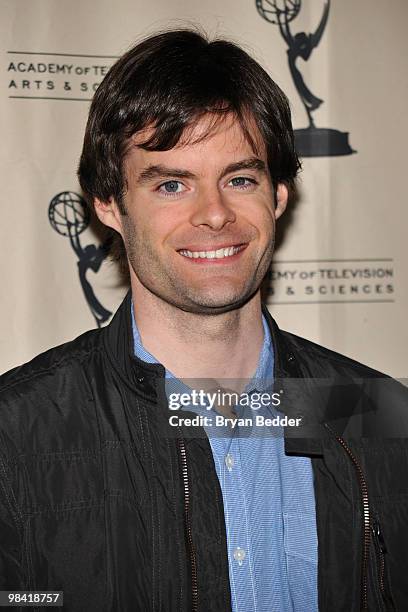 Actor Bill Hader attends an evening with "Saturday Night Live" presented by The Academy of Television Arts & Sciences at The Pierre Hotel on April...