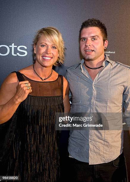 Lisa Curry-Kenny and Joel Walkenhorst attend the "Charlie & Boots" Gold Coast premiere at Conrad Jupiters Jupiters Theatre on August 23, 2009 in Gold...