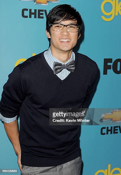 Actor Harry Shum Jr. Arrives at Fox's "Glee" spring premiere soiree held at Bar Marmont on April 12, 2010 in Los Angeles, California.