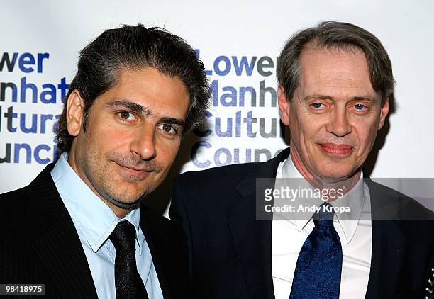 Michael Imperioli and Steve Buscemi attend the Lower Manhattan Cultural Council's 6th Annual Downtown Dinner Gala at Pier Sixty at Chelsea Piers on...