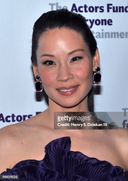 Actress Lucy Liu attends the Actors Fund annual gala at The New York Marriott Marquis on April 12, 2010 in New York City.