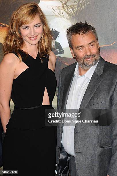 Actress Louise Bourgoin and Director Luc Besson attend the premiere of the Luc Besson's film 'Les Aventures Extraordinaires d'Adele Blanc-Sec' at...