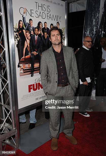 Actor Luke Wilson arrives at Sony Pictures Releasing's "Death At A Funeral" premiere held at Arclight Cinema on April 12, 2010 in Los Angeles,...