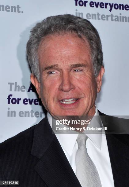 Actor Warren Beatty attends the Actors Fund annual gala at The New York Marriott Marquis on April 12, 2010 in New York City.