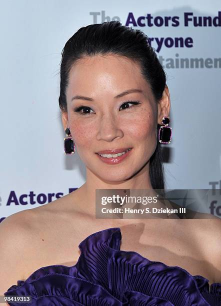 Actress Lucy Liu attends the Actors Fund annual gala at The New York Marriott Marquis on April 12, 2010 in New York City.