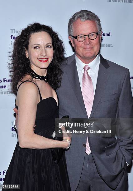 Actress Bebe Neuwirth and Christopher Calkins attend the Actors Fund annual gala at The New York Marriott Marquis on April 12, 2010 in New York City.