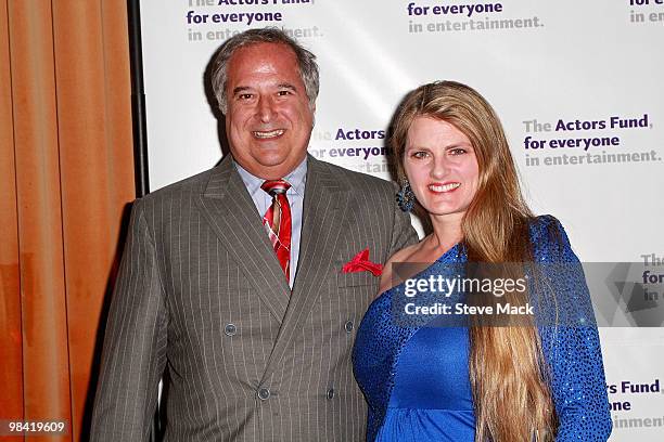 Stewart Lane and Bonnie Comley attend the Actors Fund annual gala at The New York Marriott Marquis on April 12, 2010 in New York City.