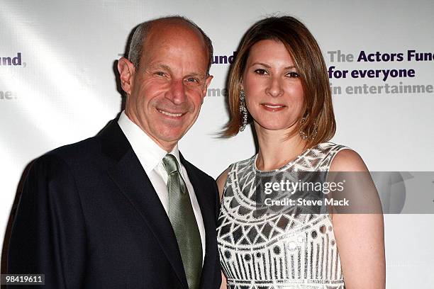 Jonathan Tisch and Lizzie Tisch attends the Actors Fund annual gala at The New York Marriott Marquis on April 12, 2010 in New York City.