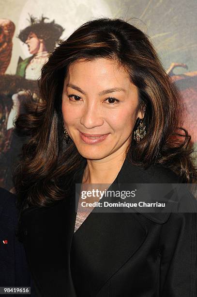 Michelle Yeoh attends the premiere of the Luc Besson's film 'Les Aventures Extraordinaires d'Adele Blanc-Sec' at Cinema UGC Normandie on April 12,...