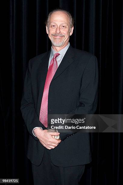 Actor Mark Blum poses at the Baruch Performing Arts Center on April 12, 2010 in New York City.