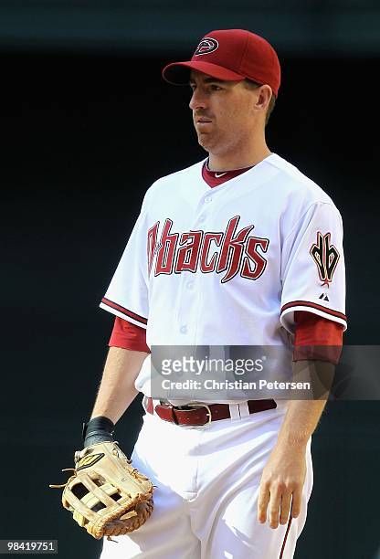 Infielder Adam LaRoche of the Arizona Diamondbacks in action during the Opening Day major league baseball game against the San Diego Padres at Chase...