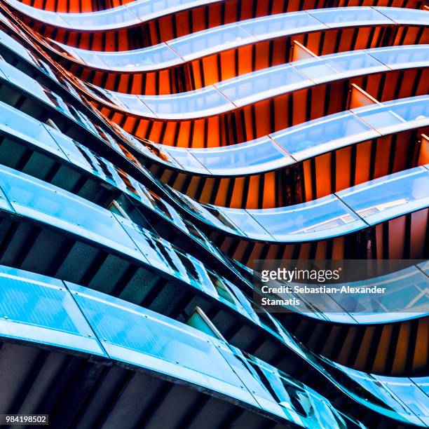 fire and ice - abstract architecture stock pictures, royalty-free photos & images