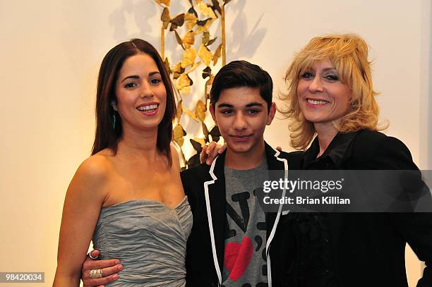 Actors Ana Ortiz, Mark Indelicato, and Judith Light attend an "Ugly Betty" charity auction at Axelle Fine Arts Gallery Ltd on April 12, 2010 in New...