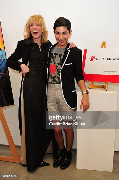 Actors Judith Light and Mark Indelicato attend an "Ugly Betty" charity auction at Axelle Fine Arts Gallery Ltd on April 12, 2010 in New York City.