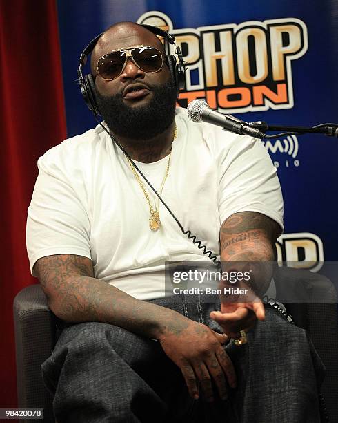 Mr. Ross Rapper 32 Rick Ross Visits Sirius Xms Hip Hop Nation Channel Stock Photos ...