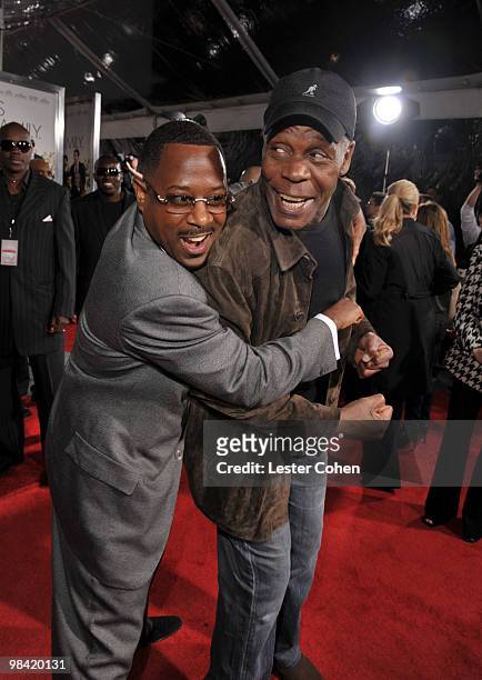 Actors Martin Lawrence and Danny Glover attend the "Death At A Funeral" Los Angeles Premiere at Pacific's Cinerama Dome on April 12, 2010 in...
