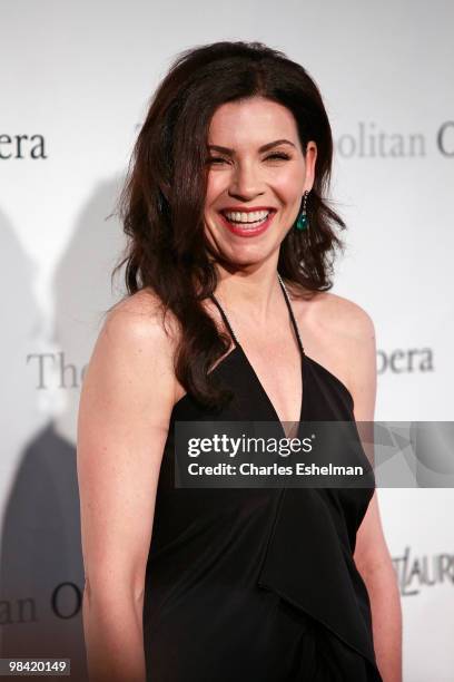 Actress Julianna Margulies attends the Metropolitan Opera gala permiere of "Armida" at The Metropolitan Opera House on April 12, 2010 in New York...