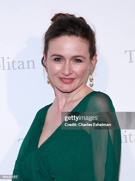 Actress Emily Mortimer attends the Metropolitan Opera gala permiere of "Armida" at The Metropolitan Opera House on April 12, 2010 in New York City.