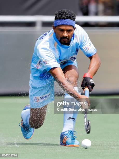 Birendra Lakra of India during the Champions Trophy match between India v Pakistan at the Hockeyclub Breda on June 23, 2018 in Breda Netherlands
