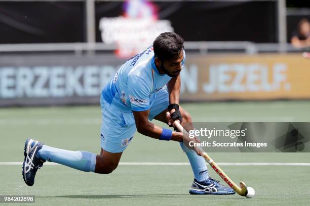 Birendra Lakra of India during the Champions Trophy match between India v Pakistan at the Hockeyclub Breda on June 23, 2018 in Breda Netherlands