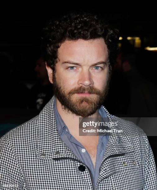 Danny Masterson arrives to the Los Angeles premiere of "Exit Through The Gift Shop" held at the Los Angeles Theatre on April 12, 2010 in Los Angeles,...