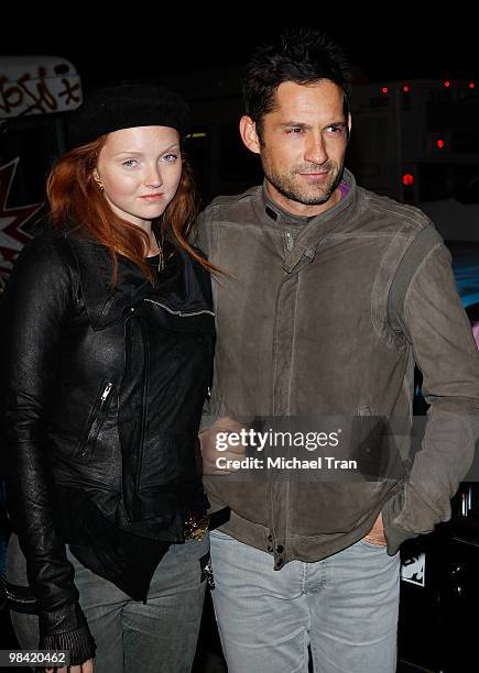 Lily Cole arrives to the Los Angeles premiere of "Exit Through The Gift Shop" held at the Los Angeles Theatre on April 12, 2010 in Los Angeles,...