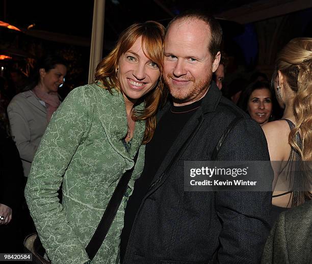 Kai Cole and director Joss Whedon attend Fox's "Glee" spring premiere soiree held at Bar Marmont on April 12, 2010 in Los Angeles, California.