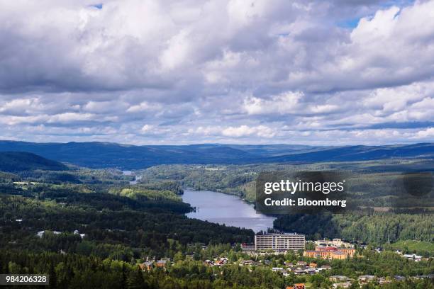 Solleftea hospital sits by the Angerman river in Solleftea, Sweden, on Monday, June 18, 2018. When the maternity hospital was closed in the Solleftea...