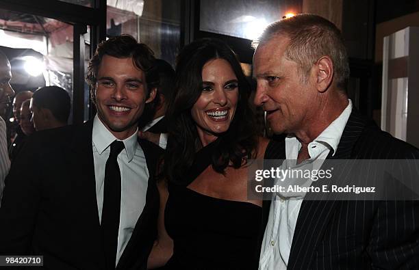 Actor James Marsden, wife Lisa Linde and President of Screen Gems Clint Culpepper arrive at Sony Pictures Releasing's "Death At A Funeral" premiere...