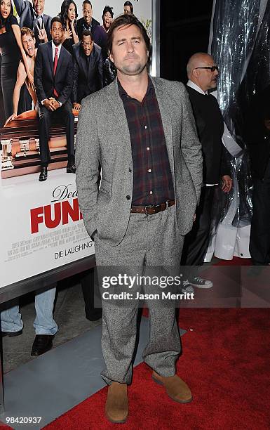 Actor Luke Wilson arrives at the "Death At A Funeral" Los Angeles Premiere at Pacific's Cinerama Dome on April 12, 2010 in Hollywood, California.