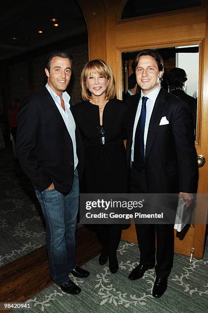 Ben Mulroney, Mila Mulroney and Mark Mulroney attend the "Devil's Casino" book launch at the Four Seasons Hotel on April 12, 2010 in Toronto, Canada.