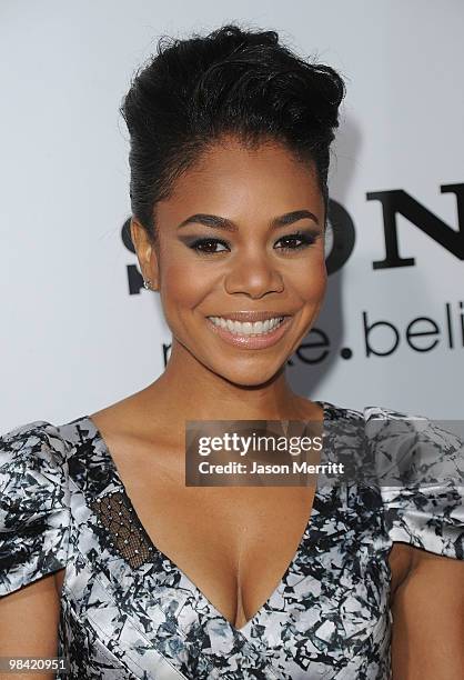 Actress Regina Hall arrives at the "Death At A Funeral" Los Angeles Premiere at Pacific's Cinerama Dome on April 12, 2010 in Hollywood, California.