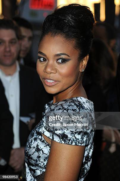 Actress Regina Hall arrives at the "Death At A Funeral" Los Angeles Premiere at Pacific's Cinerama Dome on April 12, 2010 in Hollywood, California.