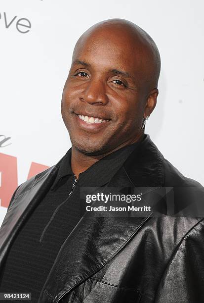 Barry Bonds arrives at the "Death At A Funeral" Los Angeles Premiere at Pacific's Cinerama Dome on April 12, 2010 in Hollywood, California.