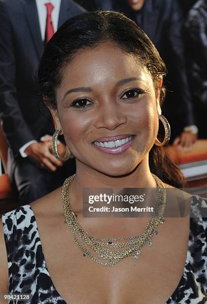 Actress Tamala Jones arrives at the "Death At A Funeral" Los Angeles Premiere at Pacific's Cinerama Dome on April 12, 2010 in Hollywood, California.