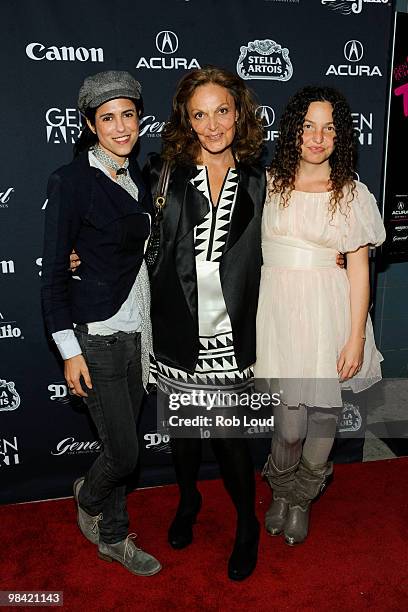 Director Francesca Gregorini, designer Diane von Furstenberg, and director Tatiana von Furstenberg attend the Gen Art Film Festival screening of...