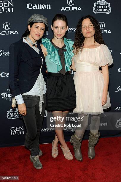 Francesca Gregorini, Rooney Mara, and Tatiana von Furstenberg attend the Gen Art Film Festival screening of "Tanner Hall" at the School of Visual...