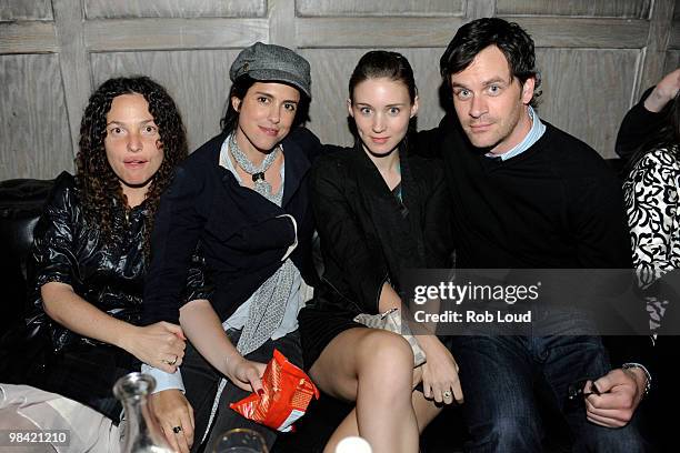 Tatiana von Furstenberg, Francesca Gregorini, Rooney Mara and Tom Everett Scott attend the Gen Art Film Festival screening of "Tanner Hall" after...