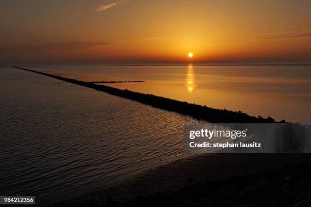 sunset near buesum - lausitz stock-fotos und bilder