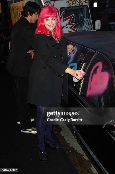 Tarina Tarrantino arrives at Banksy's "Exit Through The Gift Shop" Los Angeles Premiere on April 12, 2010 in Los Angeles, California.