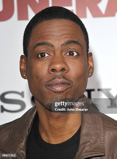 Actor/ Comedian Chris Rock arrives to the "Death At A Funeral" Los Angeles Premiere at Pacific's Cinerama Dome on April 12, 2010 in Hollywood,...