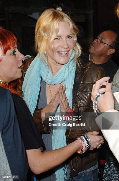 Daryl Hannah arrives at Banksy's "Exit Through The Gift Shop" Los Angeles Premiere on April 12, 2010 in Los Angeles, California.