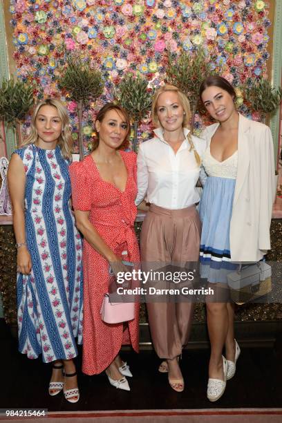 Elena Petchenikova, Sofia Barattieri, Amy Christiansen Si-Ahmed and Amber Le Bon attend a breakfast for Sana Jardin hosted by fashion entrepreneur...