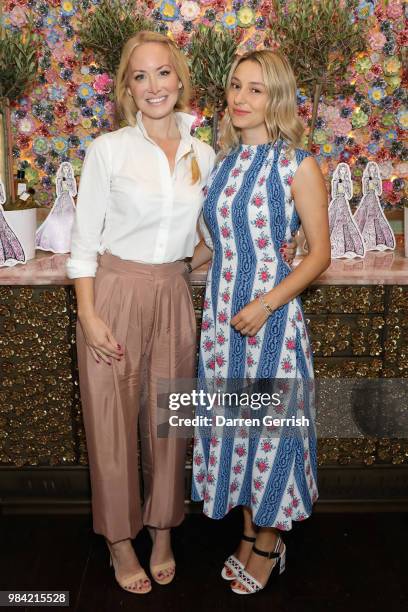 Elena Petchenikova and Amy Christiansen Si-Ahmed attends a breakfast for Sana Jardin hosted by fashion entrepreneur Elena S Petchenikova at Annabel's...