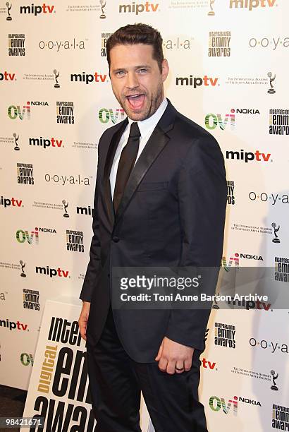 Jason Priestley attends the Digital Emmy Awards during MIPTV at the Martinez Hotel on April 12, 2010 in Cannes, France.